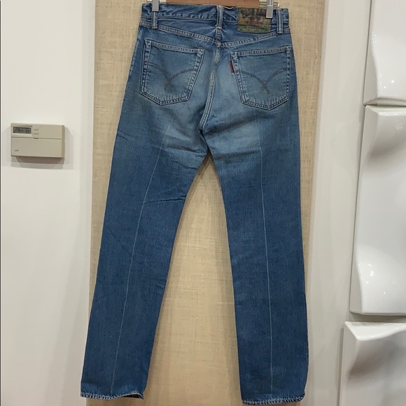 BLUE BLUE Japan rare patch-distressed jeans - Picture 4 of 16